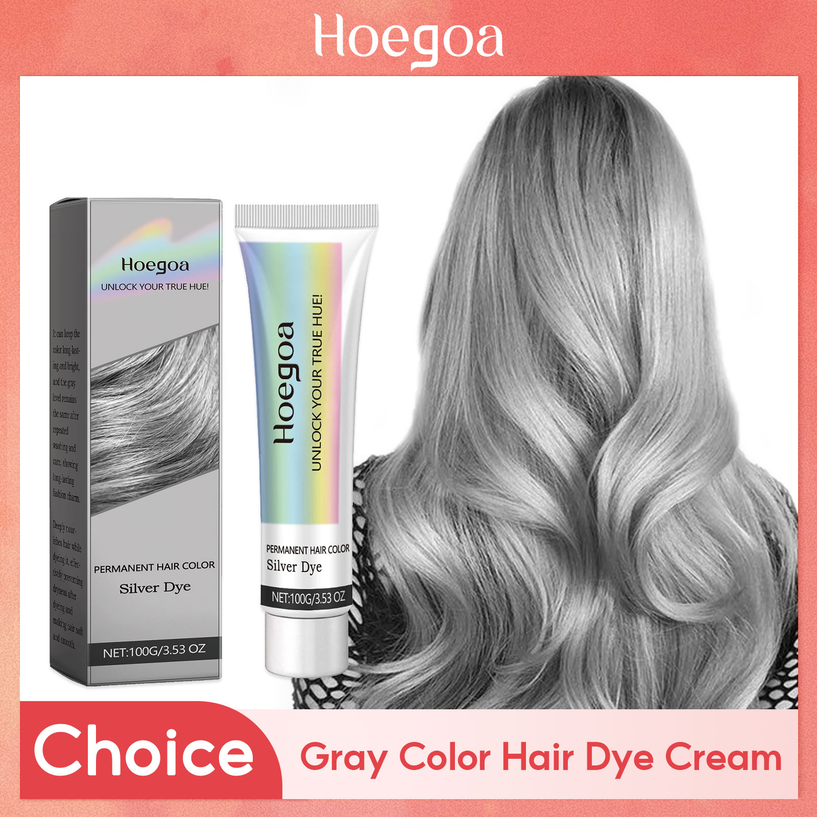 Hair Spray Color - Gray Color Hair Dye Cream Smoky