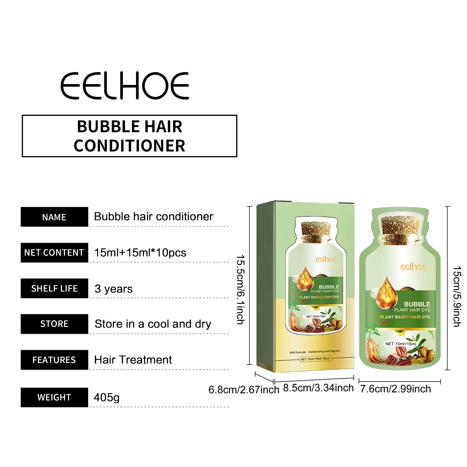 EELHOE Natural Plant Hair Dye  - Hair Spray Color review and price